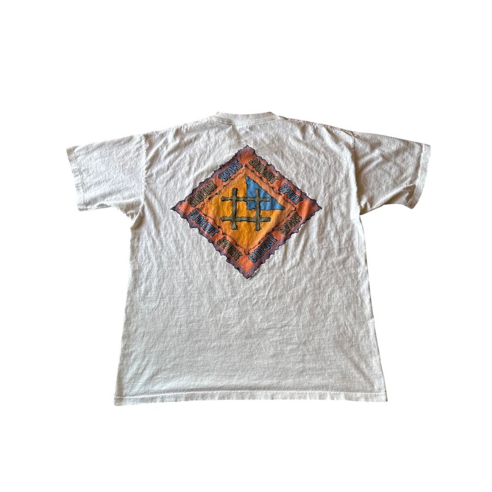 Vintage Sideout Sport USA Made Single Stitched White XL T-shirt